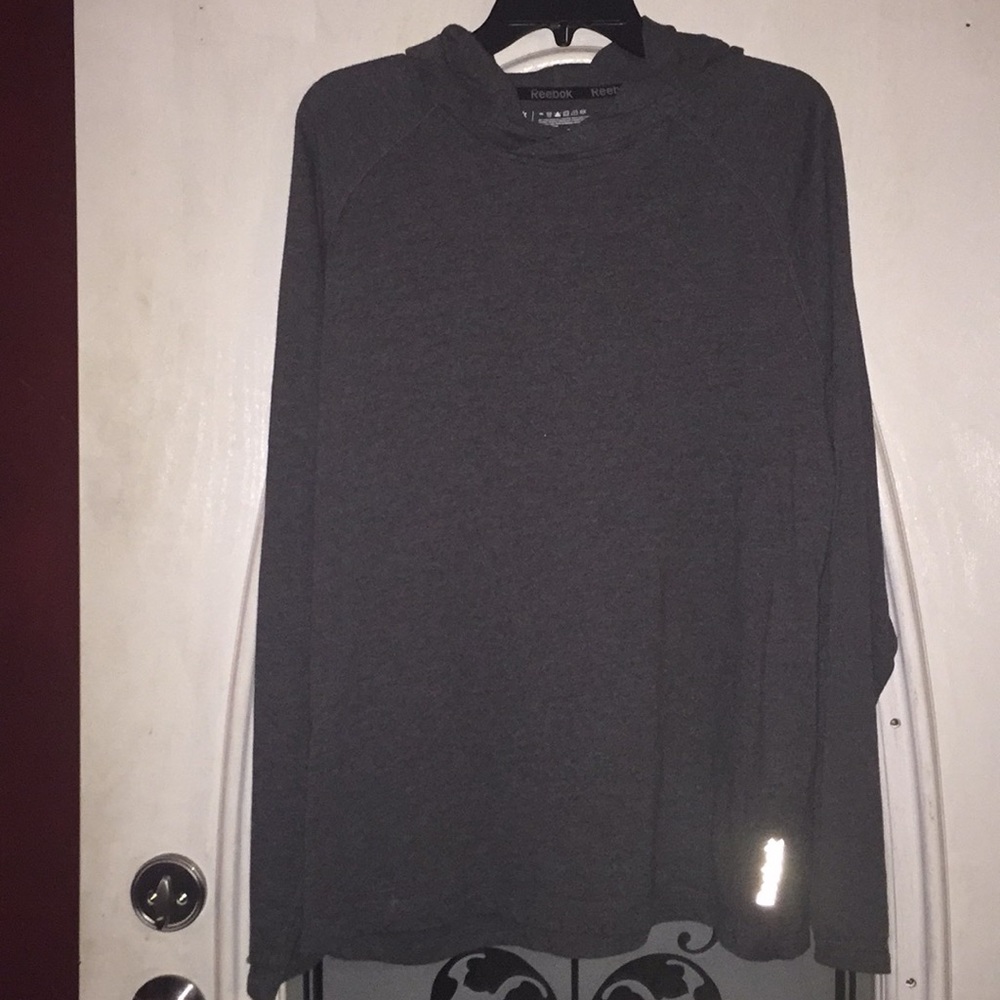 Dark gray Reebok long sleeve with hood